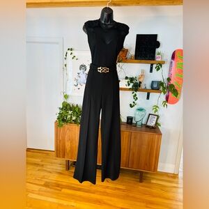 Valentine Fashion Black Lace Detail Jumpsuit – Size M